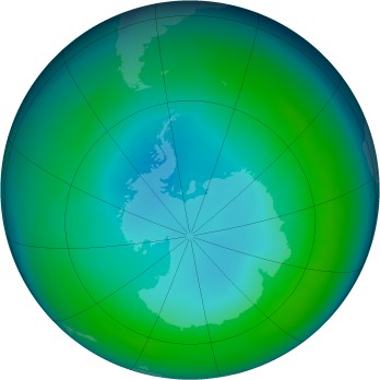 Antarctic ozone map for 1990-05